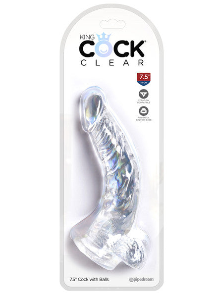 King Cock Clear 7.5 in. Cock with Balls