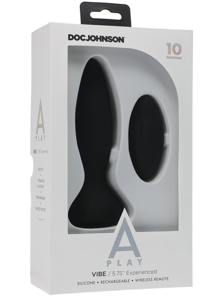 A-Play Vibe Experienced Rechargeable Silicone Anal e Black