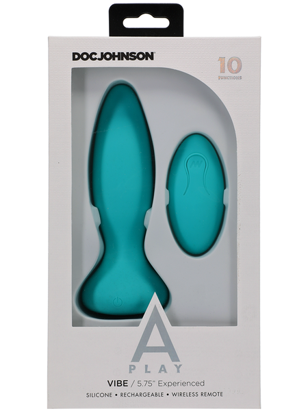 A-Play Vibe Experienced Rechargeable Silicone Anal te Teal