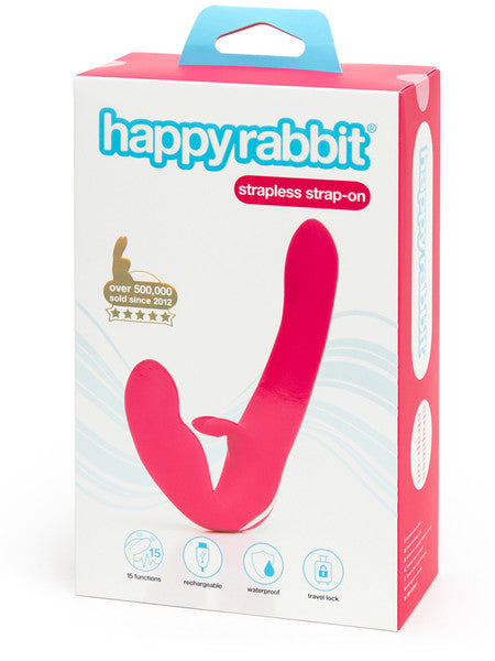 Happy Rabbit Strapless Strap On Rabbit Vibe Pink