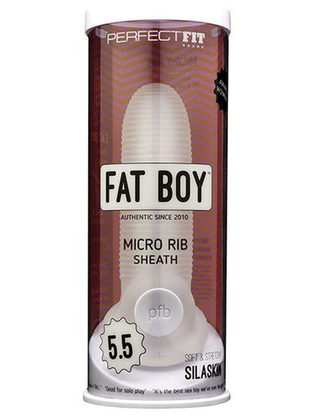 Fat Boy Micro Ribbed Sheath 5.5 in. Clear