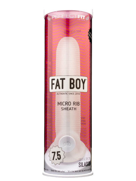Fat Boy Micro Ribbed Sheath 7.5 in. Clear