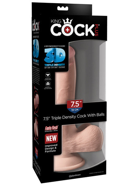 King Cock Plus 7.5 in.Triple Density Cock with Balls