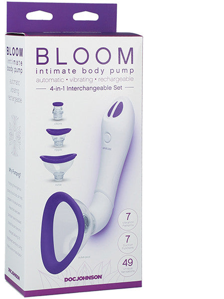 Bloom Intimate Body Pump Automatic Vibrating Rechargeable Purple