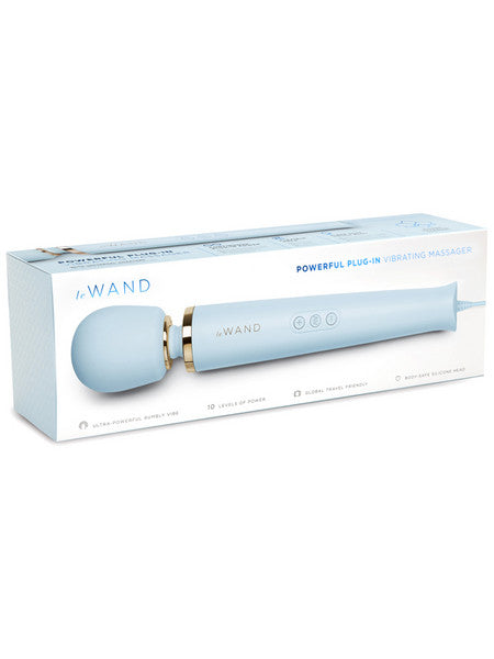 Le Wand Powerful Plug-In Vibrating Massager Sky Blue