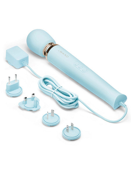 Le Wand Powerful Plug-In Vibrating Massager Sky Blue