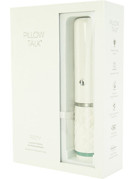 Pillow Talk Feisty Teal Thrusting and Vibrating Massager