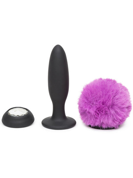 Happy Rabbit Rechargeable Vibrating Butt Plug Small Black/Purple