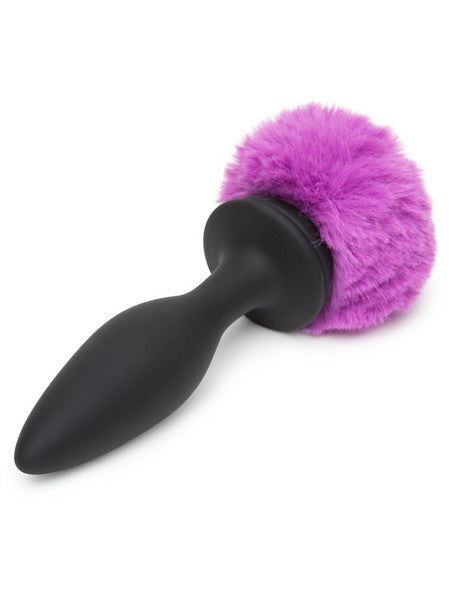 Happy Rabbit Rechargeable Vibrating Butt Plug Medium Black/Purple