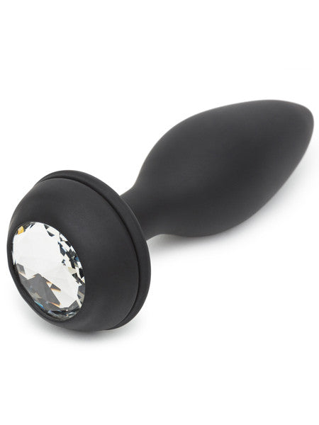 Happy Rabbit Rechargeable Vibrating Butt Plug Large Black/Purple