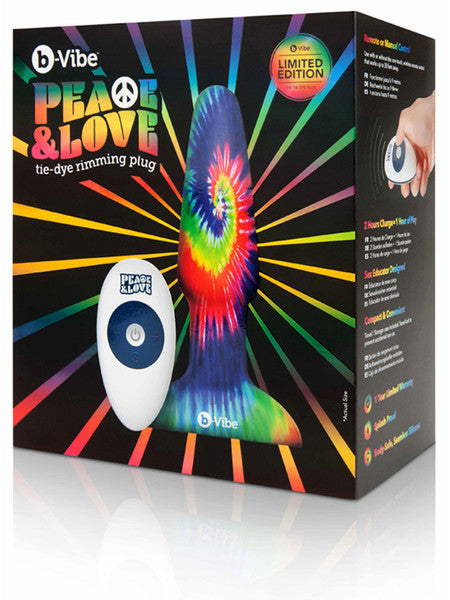 Peace and Love Tie-Dye Rimming Plug
