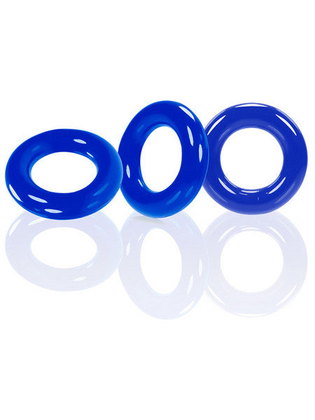 WILLY RINGS 3-pack cockrings police blue