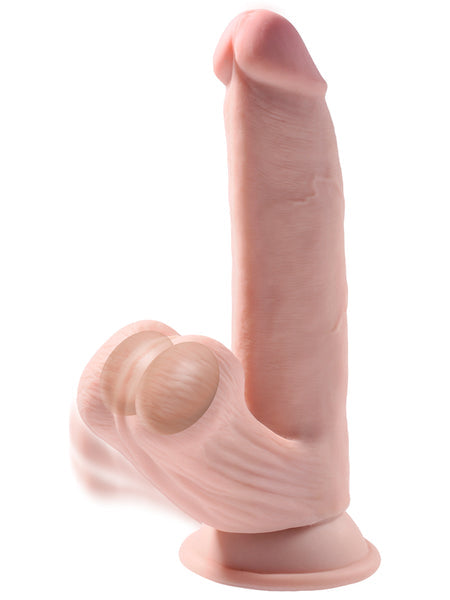 King Cock Plus 8 in. Triple Density Cock With Swinging Balls