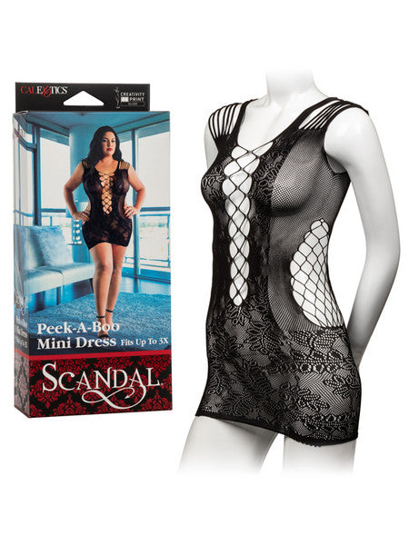 Scandal Plus Size Peek-A-Boo Mini Dress