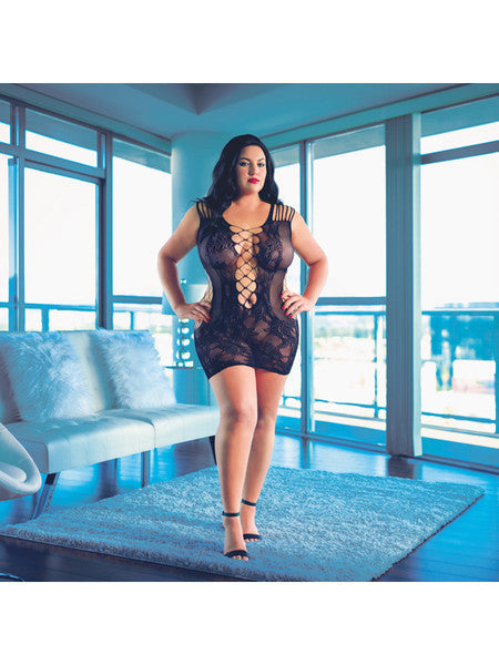 Scandal Plus Size Peek-A-Boo Mini Dress