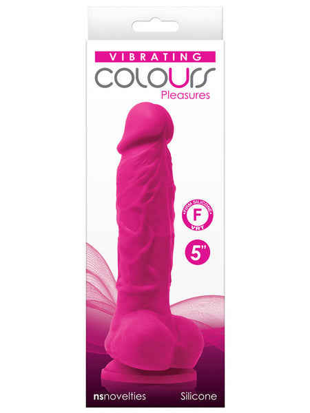 Colours Pleasures Vibrating 5 in. Dildo Pink