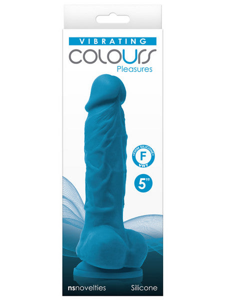 Colours Pleasures Vibrating 5 in. Dildo Blue
