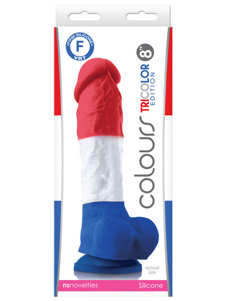 Colours Pleasures Tricolor 8 in. Dildo