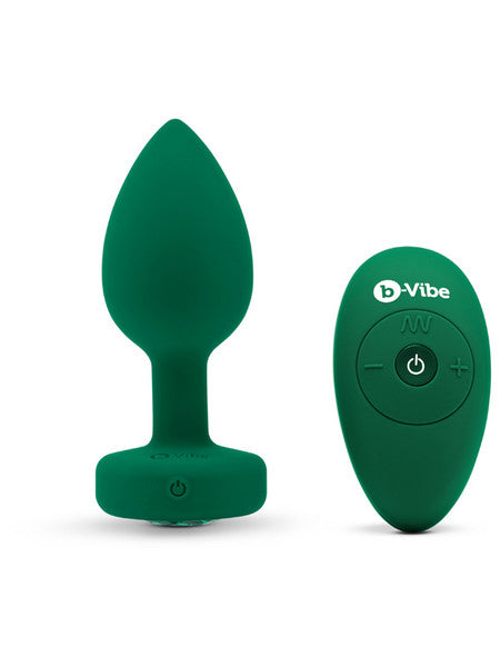 b-Vibe Vibrating Jewels Remote Control Plug M/L Emerald