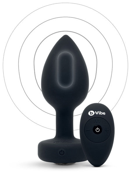 b-Vibe Vibrating Jewels Remote Control Plug M/L Black