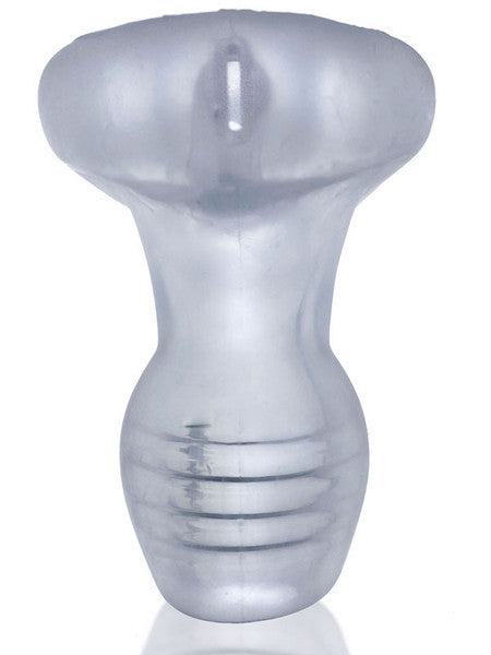 Glowhole-1 Hollow Buttplug With Led Insert Small Clear Ice