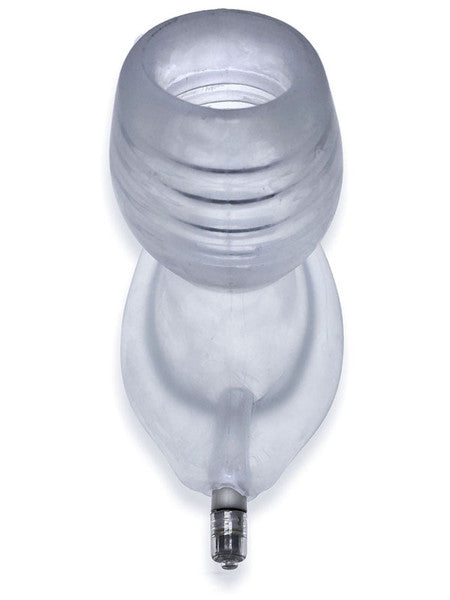 Glowhole-1 Hollow Buttplug With Led Insert Small Clear Ice