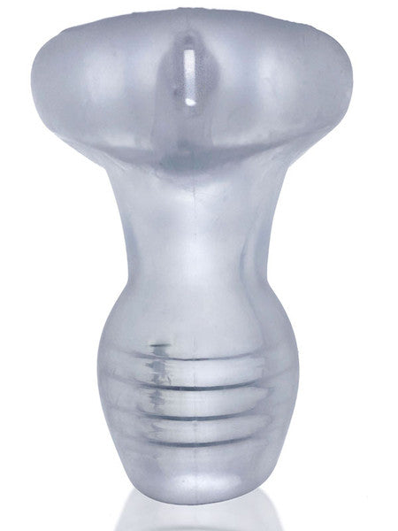 Glowhole-2 Hollow Buttplug With Led Insert Large Clear Ice