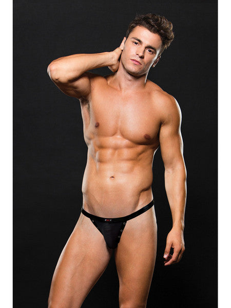 Envy Locker Room Thong Black BLE097-BLKSM