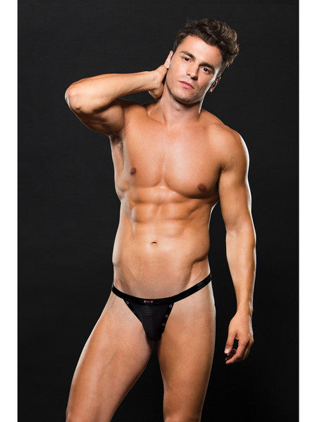 Envy Locker Room Thong Black BLE097-BLKLXL