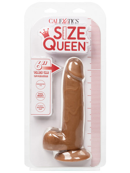 Size Queen 6 in./15.25 CM Brown