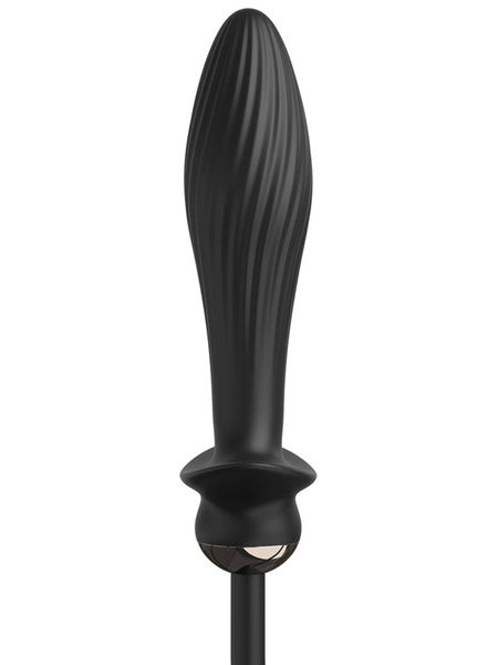 Anal Fantasy Elite Auto Throb Inflatable Vibrating Plug - Black