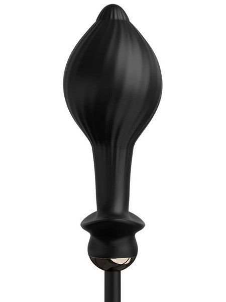 Anal Fantasy Elite Auto Throb Inflatable Vibrating Plug - Black