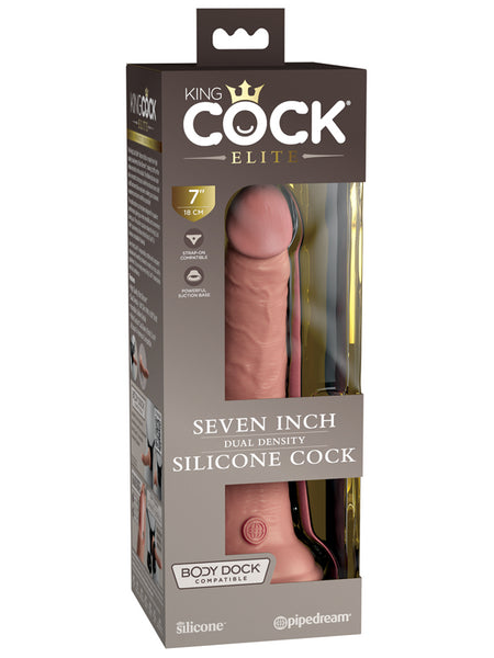 King Cock Elite 7 in. Silicone Dual Density Cock Light