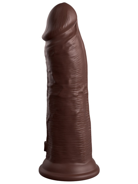 King Cock Elite 8 in. Silicone Dual Density Cock Brown