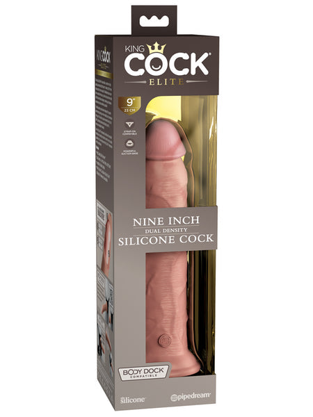 King Cock Elite 9 in. Silicone Dual Density Cock Light