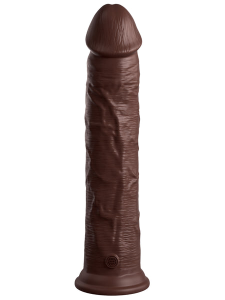 King Cock Elite 11 in. Silicone Dual Density Cock Brown