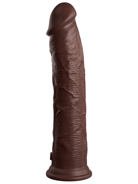 King Cock Elite 11 in. Silicone Dual Density Cock Brown