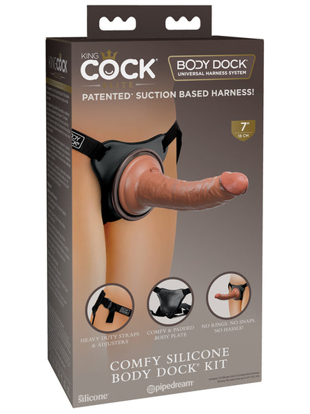 King Cock Elite Comfy Silicone Body Dock Kit