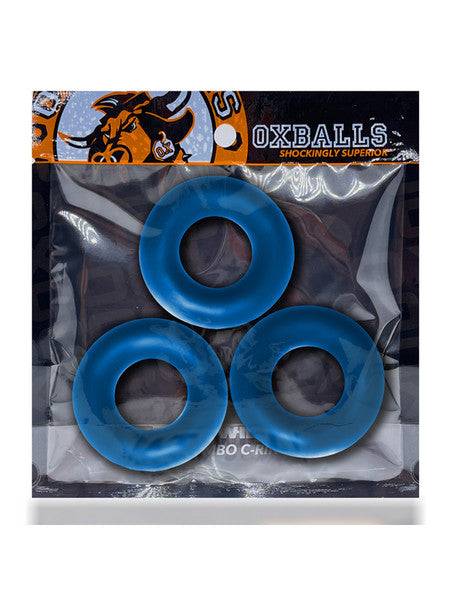 FAT WILLY 3-pack jumbo cockrings SPACE BLUE