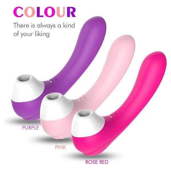 ToyWithMe - Sucking vibrator - Chill Out Sucking Vibrator - 10-20cm, 15-25cm, 25-35mm, Medical Grade Silicone, Non-Realistic, Pink, Purple, Rechargeable, Red, Sucking Vibrator, Vibrator, Waterproof, Women