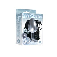 The 9's Silver Starter Bejeweled Steel Plug