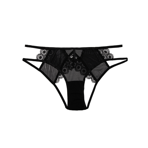 Hustler Daisy Embroidery Cut Out Brief