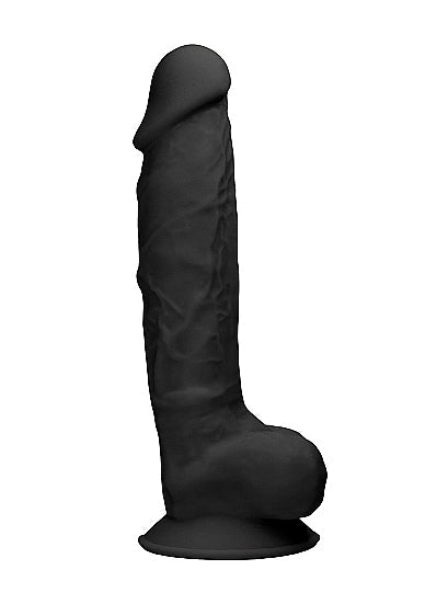 Silicone Dual Density Dildo With Balls 9 Inch