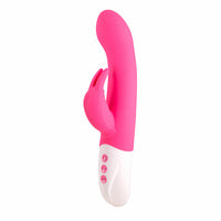 Rechargeable silicone rabbit vibe Pink