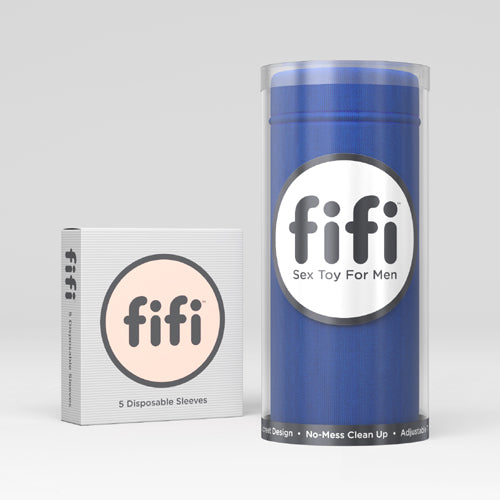 The Fifi Blue & 5 Sleeves - Disposable Masturbation Sleeve The Fifi Blue & 5 Sleeves - Disposable Masturbation Sleeve